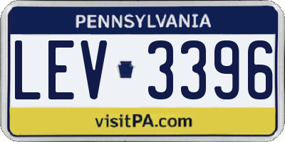 PA license plate LEV3396