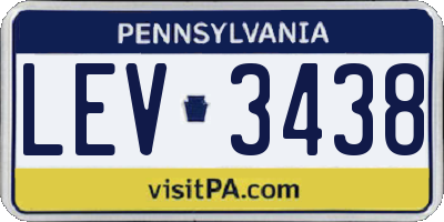 PA license plate LEV3438