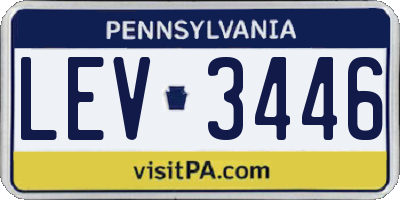 PA license plate LEV3446
