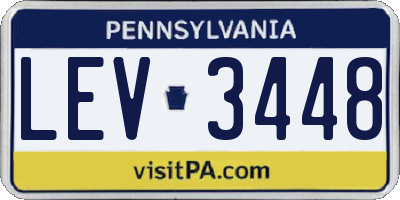 PA license plate LEV3448