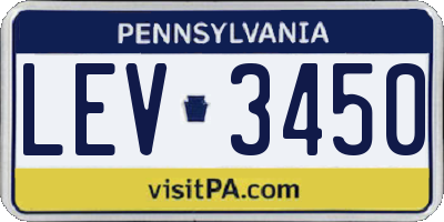 PA license plate LEV3450
