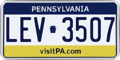 PA license plate LEV3507