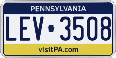PA license plate LEV3508