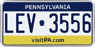 PA license plate LEV3556