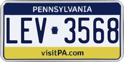 PA license plate LEV3568