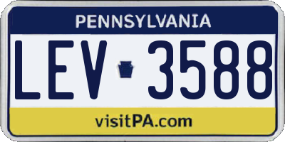 PA license plate LEV3588