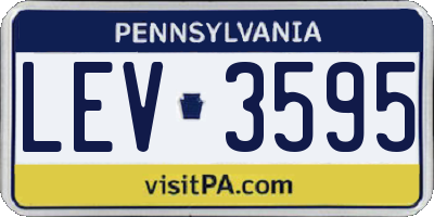 PA license plate LEV3595