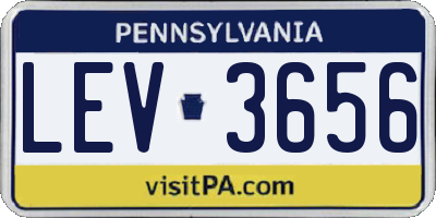 PA license plate LEV3656