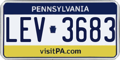 PA license plate LEV3683