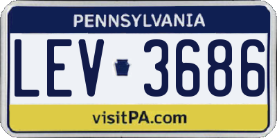 PA license plate LEV3686