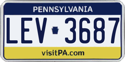 PA license plate LEV3687