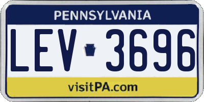 PA license plate LEV3696