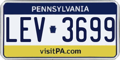 PA license plate LEV3699