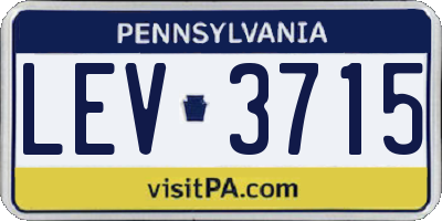 PA license plate LEV3715