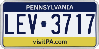 PA license plate LEV3717