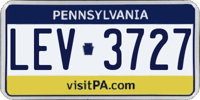 PA license plate LEV3727