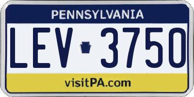 PA license plate LEV3750