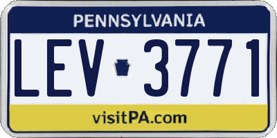 PA license plate LEV3771