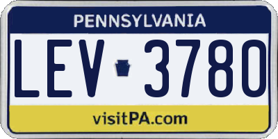 PA license plate LEV3780