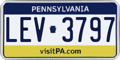 PA license plate LEV3797
