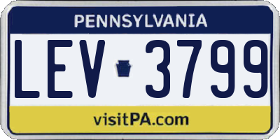 PA license plate LEV3799