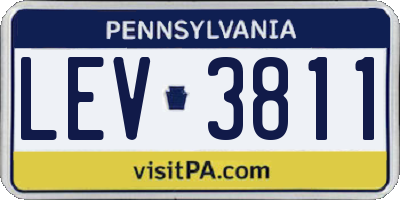 PA license plate LEV3811