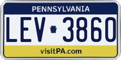 PA license plate LEV3860