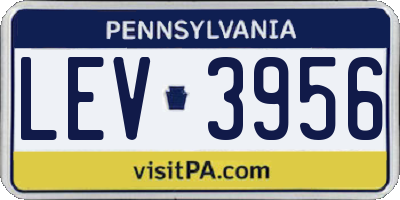 PA license plate LEV3956