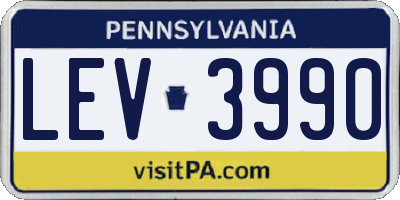 PA license plate LEV3990