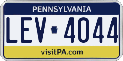 PA license plate LEV4044