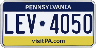 PA license plate LEV4050