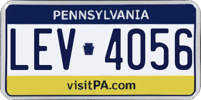 PA license plate LEV4056
