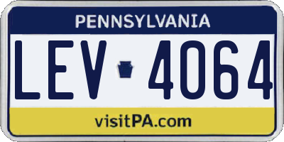 PA license plate LEV4064