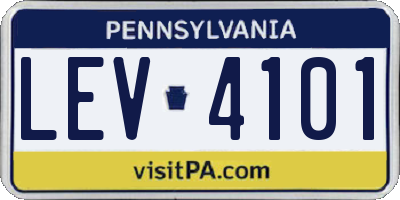 PA license plate LEV4101