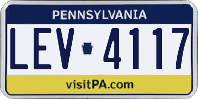 PA license plate LEV4117