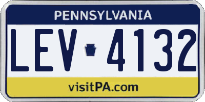 PA license plate LEV4132