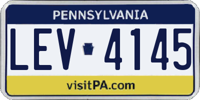 PA license plate LEV4145