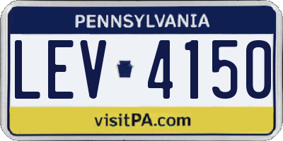 PA license plate LEV4150