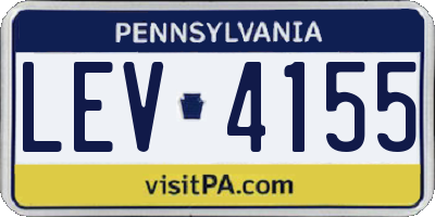 PA license plate LEV4155
