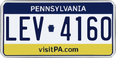 PA license plate LEV4160