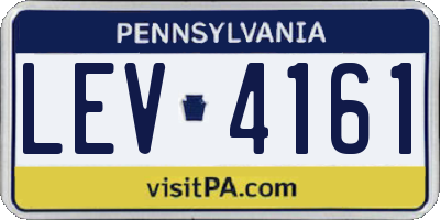 PA license plate LEV4161