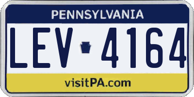 PA license plate LEV4164