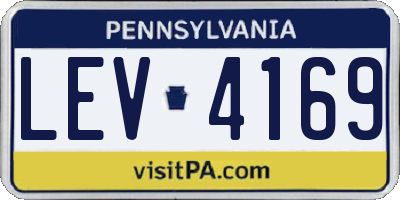PA license plate LEV4169