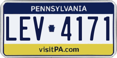 PA license plate LEV4171