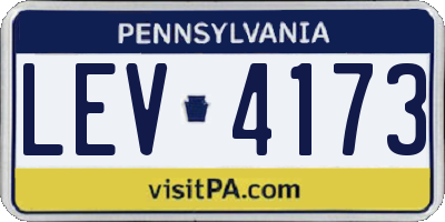 PA license plate LEV4173