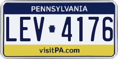 PA license plate LEV4176