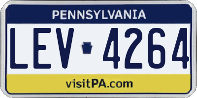 PA license plate LEV4264