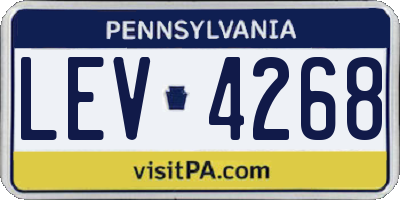 PA license plate LEV4268
