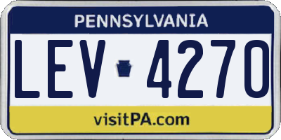 PA license plate LEV4270