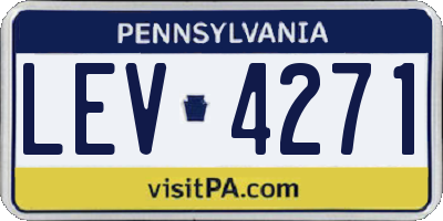 PA license plate LEV4271